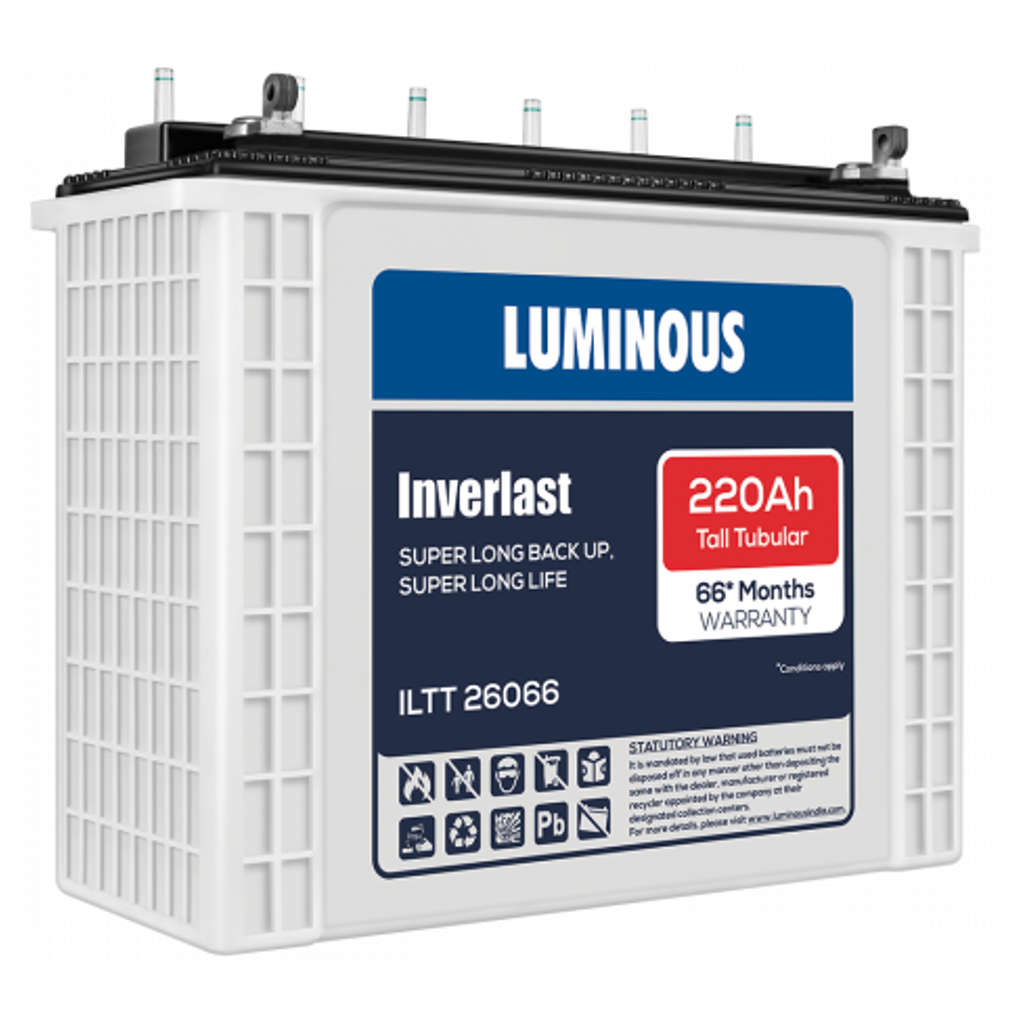 Luminous Inverlast Tall Tubular Inverter Battery 220Ah ILTT26066