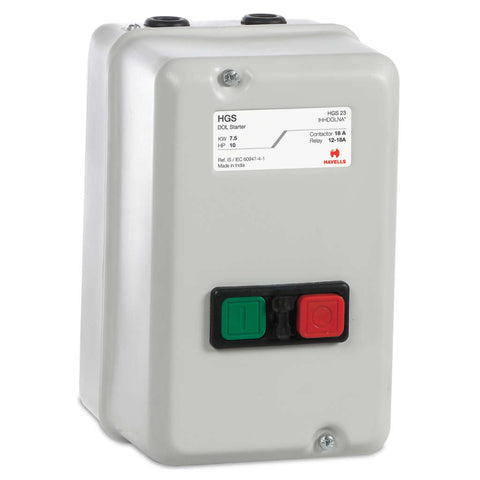 Havells HGS Series DOL Motor Starter 0.75HP 1-1.6A 