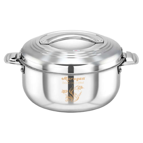 Murugan Deluxe Dish Hot Casserole Stainless Steel 2500ml SS009 