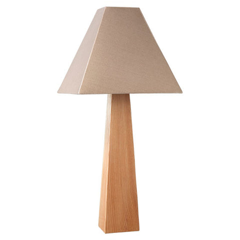 Jaquar Table Lamp Fabric Shade With Wooden Horziontal Pyramid Base 1 Light JNL-WNT-TLHPWODE27 