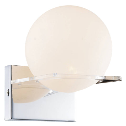 Jaquar Wall Lamp Opal Glass With Chrome Finishing 1 Light KWB-CHR-MB12021151A 