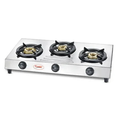 Prestige Fame Gas Stove Stainless Steel 3 Burners 