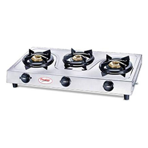 Prestige Prime Gas Stove Stainless Steel 3 Burners 