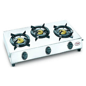 Prestige Perfect Gas Stove Stainless Steel 3 Burners Silver 