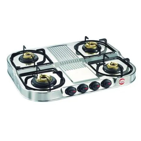 Prestige Royale DGS 04 Gas Stove Stainless Steel 4 Burners 