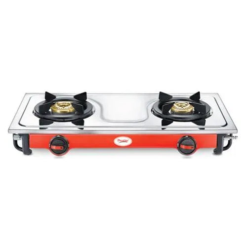 Prestige Sleek Gas Stove Stainless Steel 2 Burners 