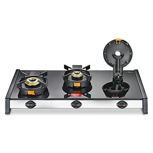 Prestige Svachh GTSV 03 Liftable Glass Top Gas Stove 3 Burners 