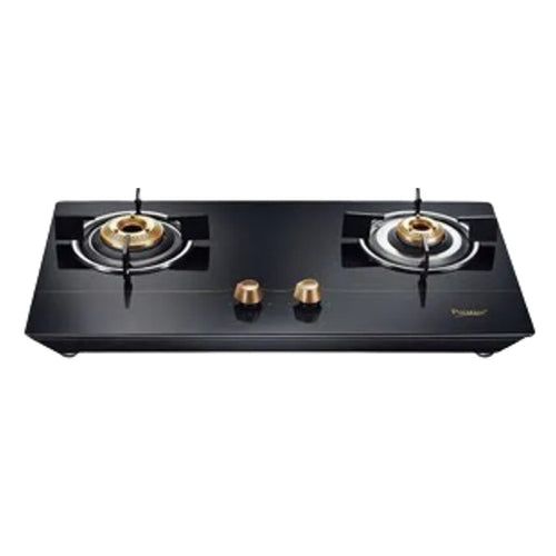 Prestige Euro L.P Glass Top Gas Stove 2 Burners 