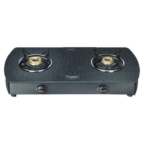 Prestige Premia GTS 02 D Schott Glass Top Gas Stove 2 Burners Black 