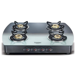 Prestige Premia GTS 04 Schott Glass Top Gas Stove 4 Burners 