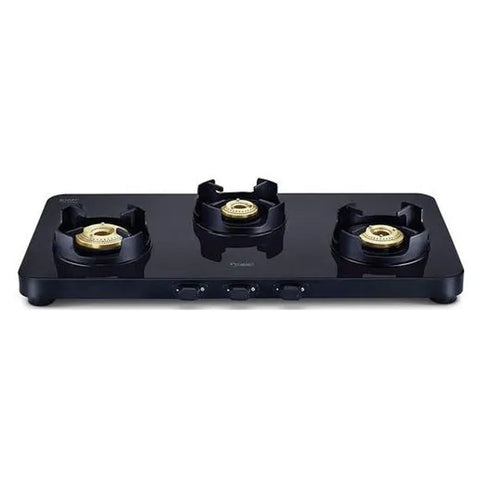 Prestige Edge Gas Stove Powder Coated 3 Burners Black 