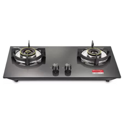 Prestige Mystic PHTM 02 Toughened Glass Hob Top Gas Stove 2 Burners 