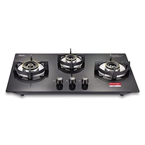 Prestige Mystic PHTM 03 Toughened Glass Hob Top Gas Stove 3 Burners 