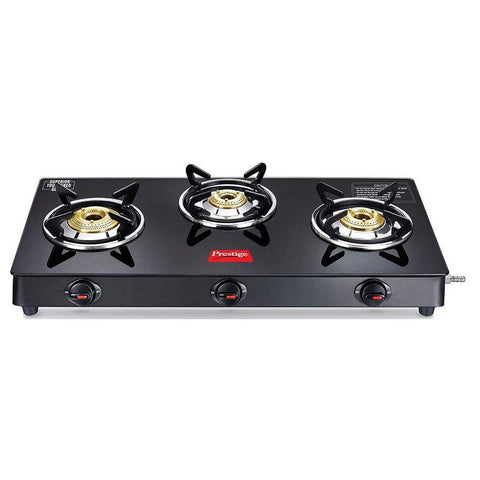 Prestige Marvel Plus GTM 03 AI Glass Top Gas Stove With Auto Ignition 3 Burners 