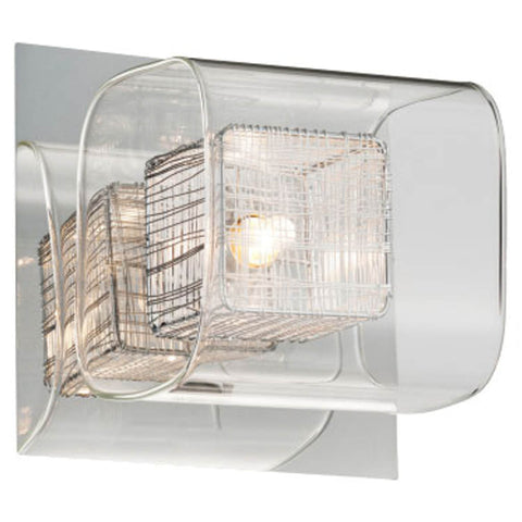 Jaquar Wall Lamp Aluminium Mesh With Clear Glass Chrome Finishing 1 Light WBR-CHR-MB11002351B 