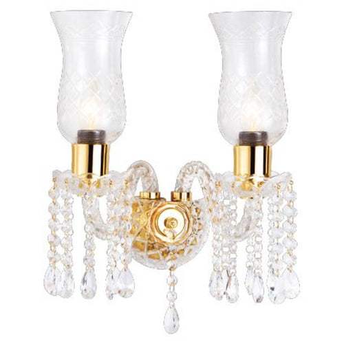 Jaquar Wall Lamp Clear Glass With Crystals 2 Lights JES-WHT-WL00002TAE14 