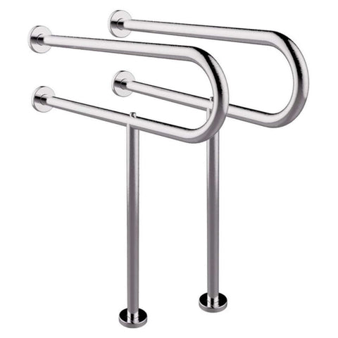 Dolphy Wall Mounted U-Shaped Grab Bar Set Of 2 Stainless Steel DHGB0020 