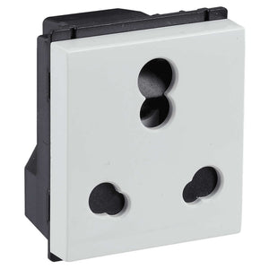 Havells Crabtree Murano Shuttered Socket 3 Pin 6/16A ACUKCXW163 