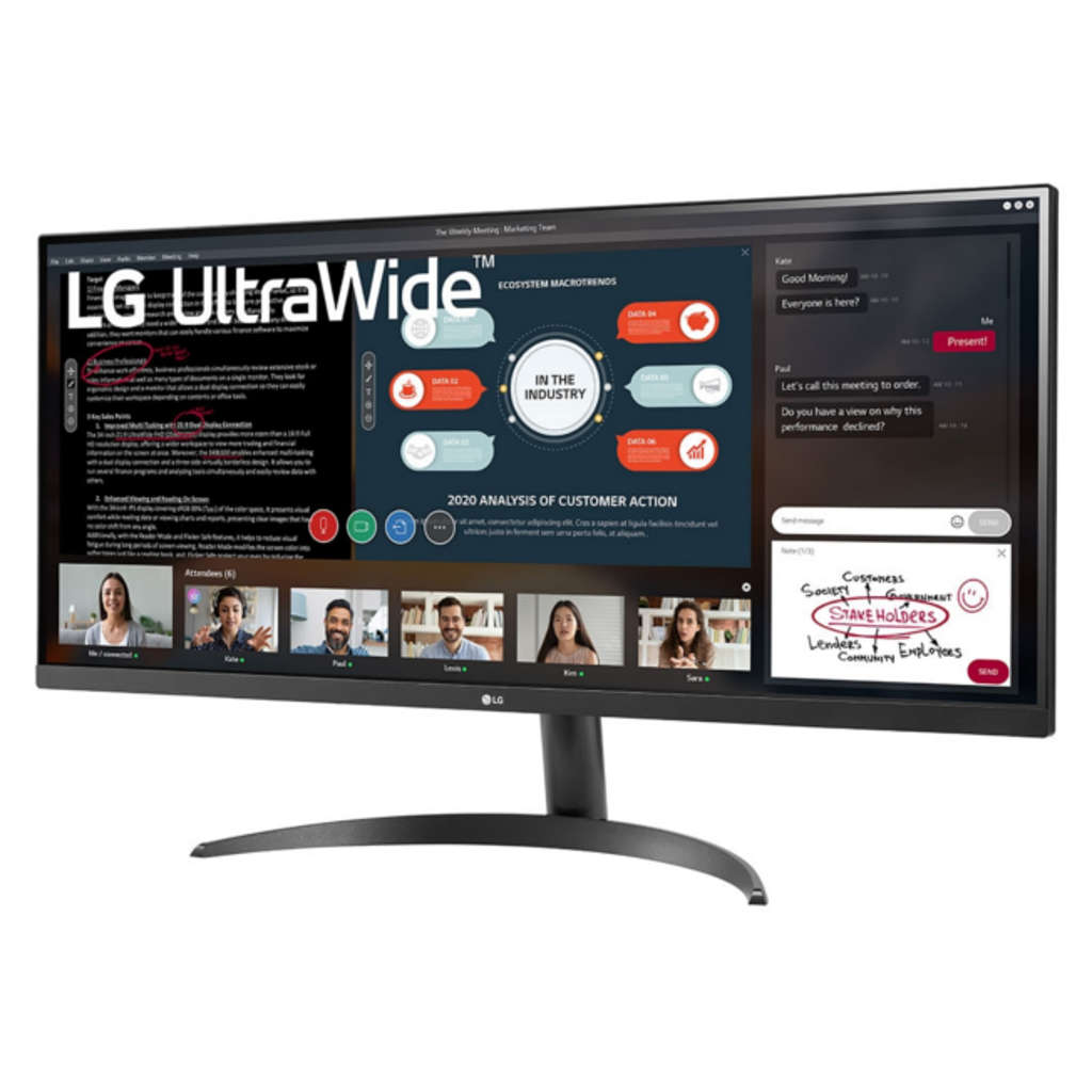 LG Full HD IPS UltraWide LED Monitor 34Inch Black 34WP500