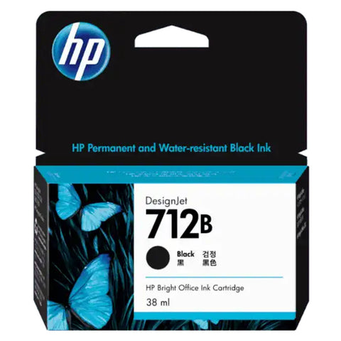 HP 712B 38ml Black DesignJet Ink Cartridge 