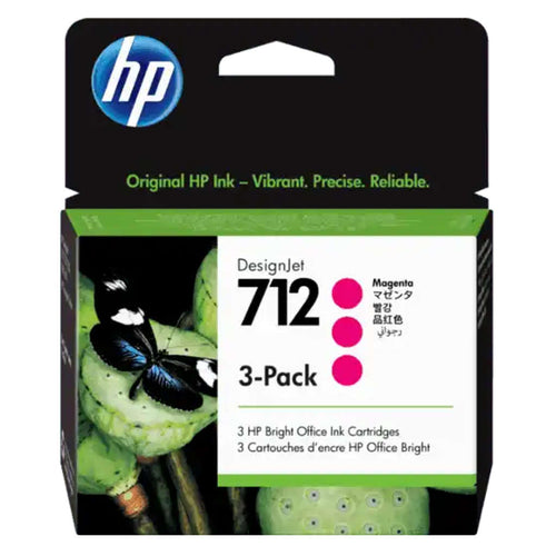 HP 712 3-Pack 29ml Magenta DesignJet Ink Cartridge 