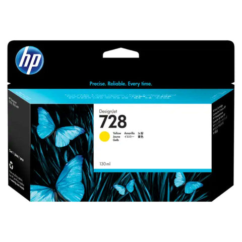 HP 728 130ml Yellow DesignJet Ink Cartridge 