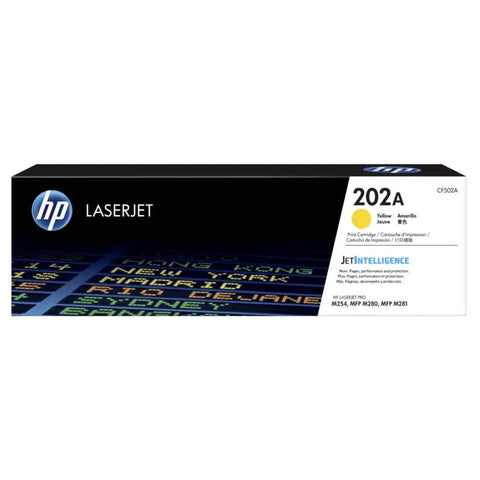 HP 202A Yellow Original LaserJet Toner Cartridge 