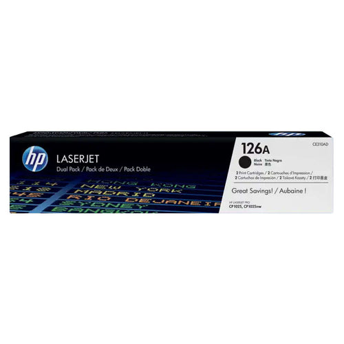 HP 126A Twin-Pack Black Original LaserJet Toner Cartridges 