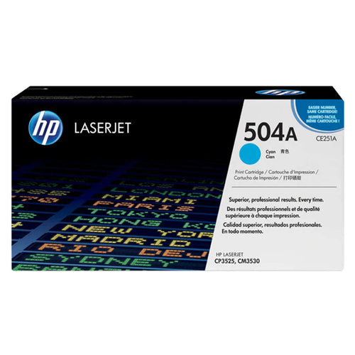 HP 504A Cyan Original LaserJet Toner Cartridge 