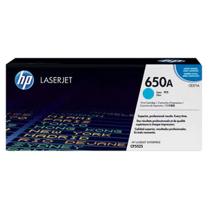 HP 650A Cyan Original LaserJet Toner Cartridge 