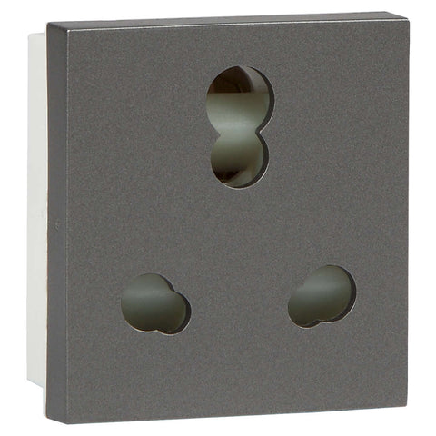 Havells Coral Shuttered Socket 10A/25A Grey AHLKCXG251 