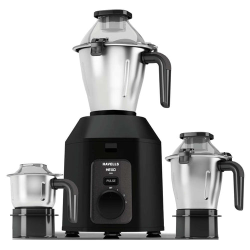 Havells Hexo Mixer Grinder 3Jar 1000W Black GHFMGDIK100 