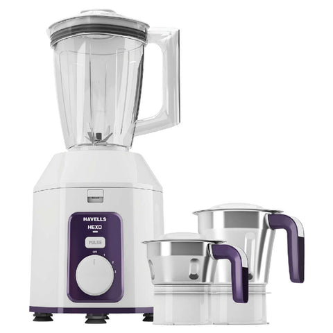 Havells Hexo Blend Mixer Grinder 3Jar 1000W White GHFMGCBV100 