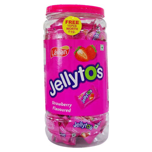 Lavian Jellytos Strawberry Flavour Chocolate Jar 