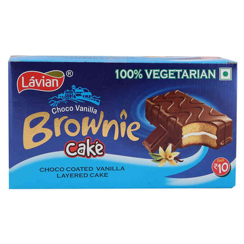 Lavian Exotique Chocolate Brownie Cakes Creme Bakes, 2 x 20 vegetarian cakes  pack (40 cakes) - Buy Online - 388704798