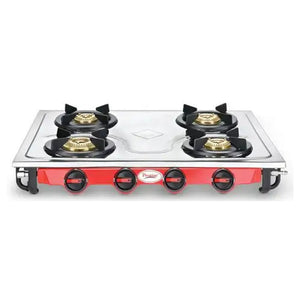 Prestige Sleek Gas Stove Stainless Steel 4 Burners 