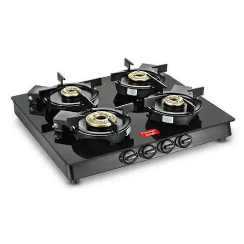 Prestige Svachh Neo GTSN 04 SQ Toughened Glasstop Gas Stove 4 Burners Black 