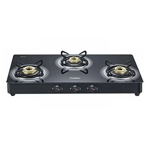 Prestige Royale Plus GT03L Glasstop Gas Stove 3 Burners Black 