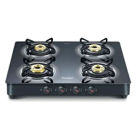 Prestige Royale Plus GT04L Glasstop Gas Stove 4 Burners Black 