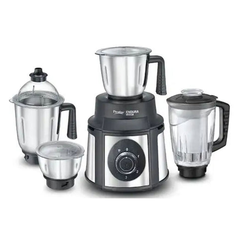 Prestige Endura Juicer Mixer Grinder 4Jars 1000W Black & Silver 