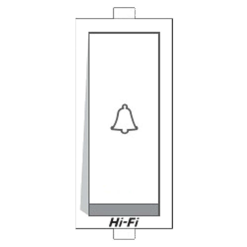 Hi-Fi E-Class 10AX Bell Push Switch With Spark Shield White 3065 