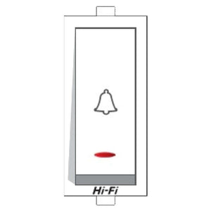 Hi-Fi E-Class 10AX Bell Push Switch With Indicator With Spark Shield White 3066 