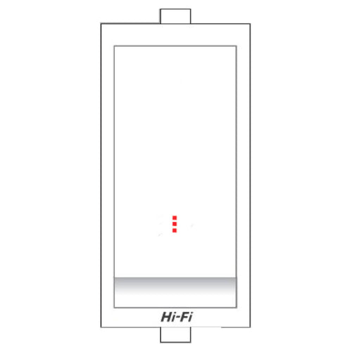 Hi-Fi Flatino 10AX 1 Way Switch With Indicator Spark Shield White 81003 