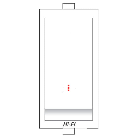 Hi-Fi Flatino 10AX 1 Way Switch With Indicator Spark Shield White 81003 