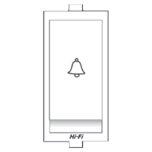 Hi-Fi Flatino 10AX Bell Push Switch With Spark Shield White 81004 