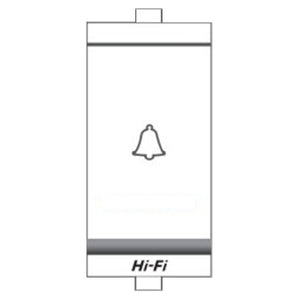 Hi-Fi Dingo 10AX Bell Push Switch With Spark Shield White 71004 