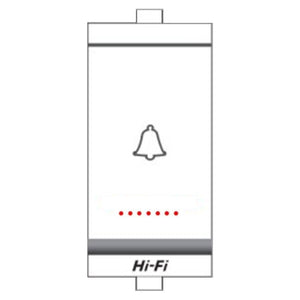 Hi-Fi Dingo 10AX Bell Push Switch With Indicator Spark Shield White 71005 