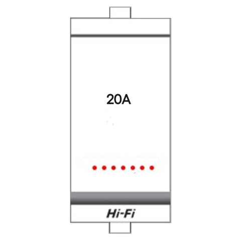 Hi-Fi Dingo 20A 1 Way Switch With Indicator Spark Shield White 71021 