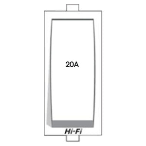 Hi-Fi Hi-Class 20A 1 Way Switch White 3010 