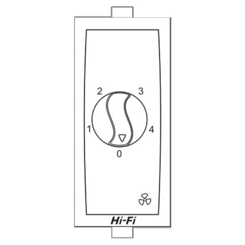 Hi-Fi EME Switch Type 4 Step Fan Regulator White 30027 